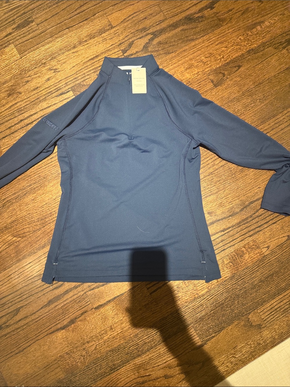 Peter Millar Navy Long-Sleeve Half-Zip Performance Top